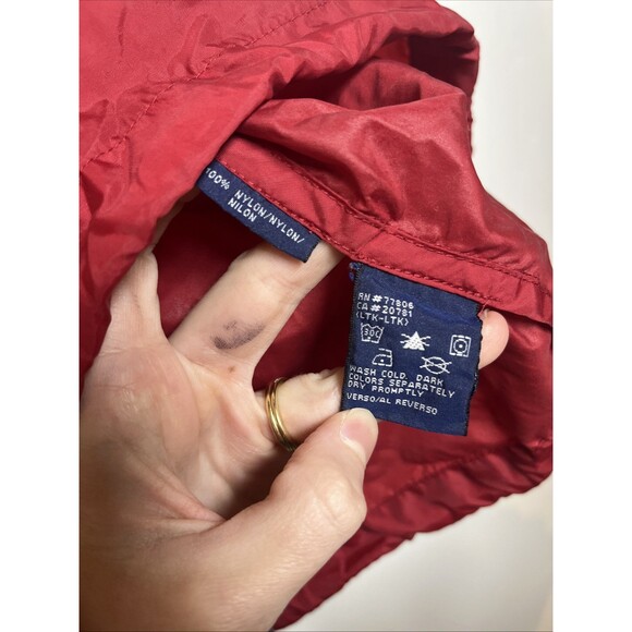 Tommy Hilfiger Red Windbreaker Size L 1/4 Zip - Picture 3 of 4